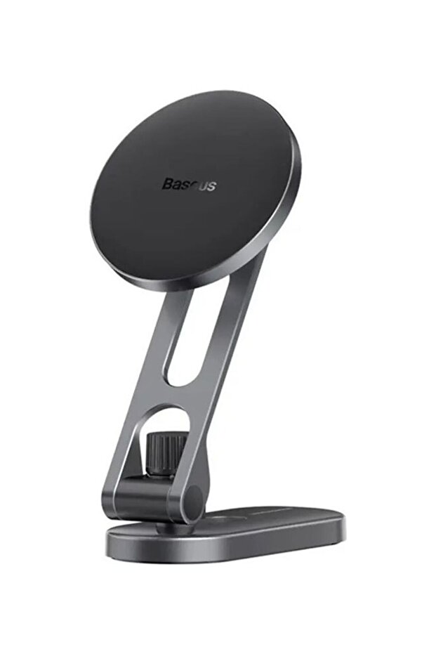 Foldable Magnetic Metal Car Mount - MagSafe Compatible (Black)
