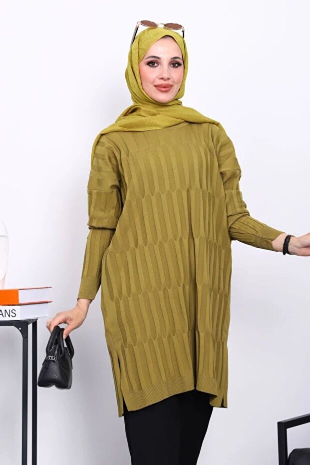 DOLGU DESEN MERSERİZE TUNİK - 2
