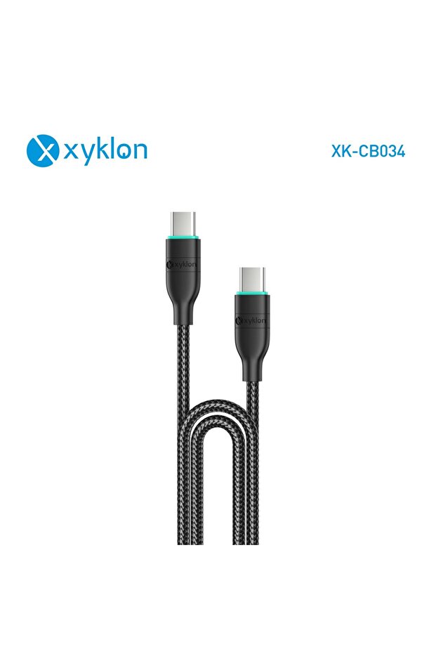 كابل شحن سريع من Xyklon USB-C إلى USB-C (الموديل: XK-CB034)