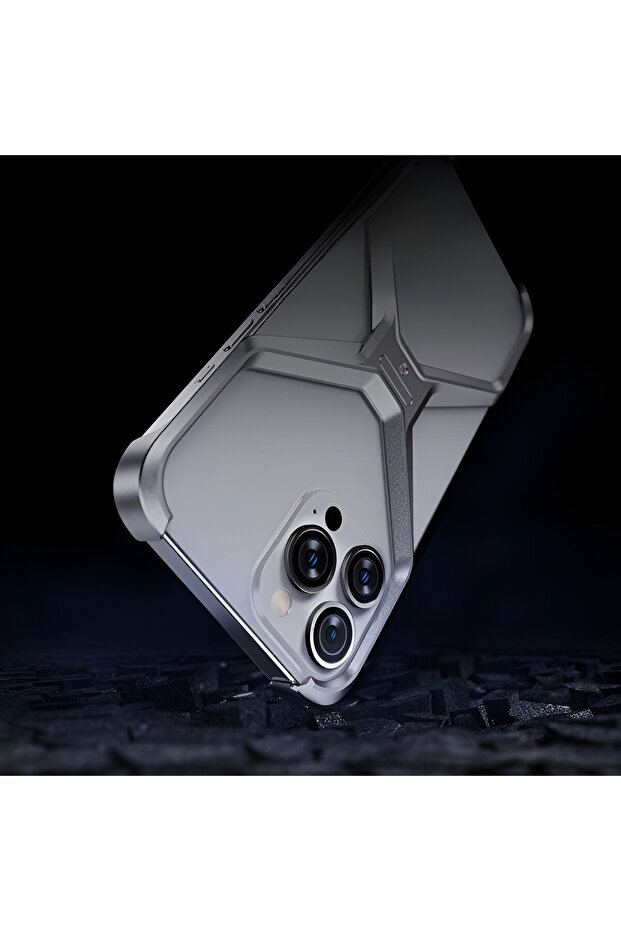 Armor X Case for iPhone 15, Flippy, Alloy, 2-Layer Edges, Grippy, Metallic Gray - 6