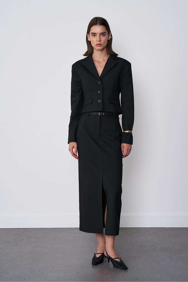 Crop Blazer Ceket - 2