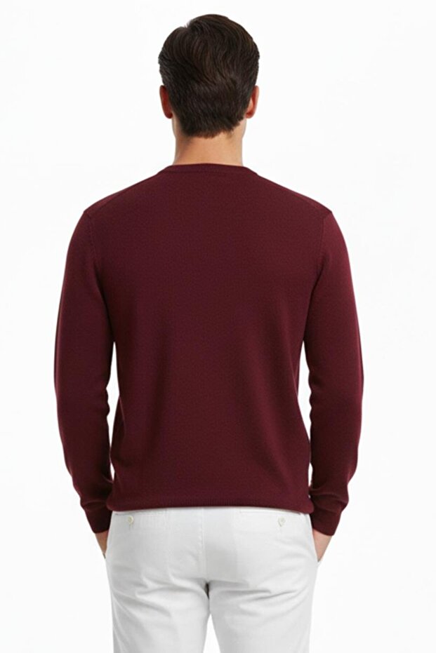 BORDO Bisiklet Yaka Triko Kazak - 2