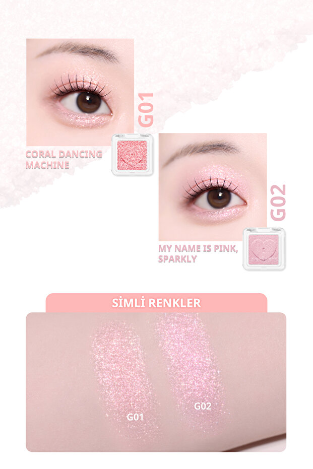 Kişiselleştirilebilir Simli Tekli Far Heart Pocket Single (G02 My Name is Pink Sparkly) - 4
