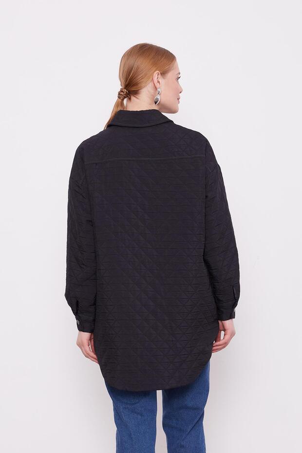 سترة سوداء بنمط مبطن - 5