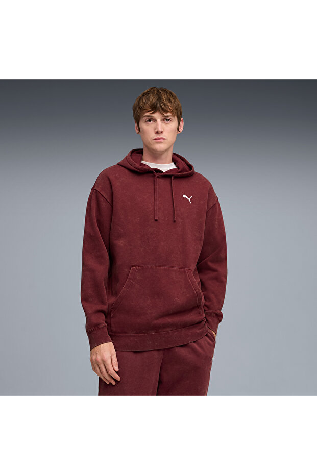 Essentials Elevated Wash Erkek Kırmızı Sweatshirt - 1