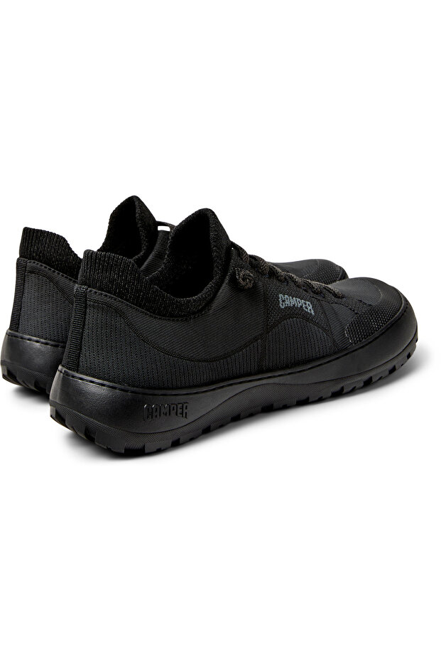 Women Black Sock Model Comfortable Wear Sneaker Flexible Lace-Up Sport Shoes Peu Serra - 4