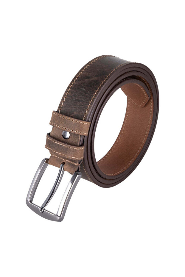 Bloombelt Espresso Brown Genuine Leather Men's Belt-105Cm