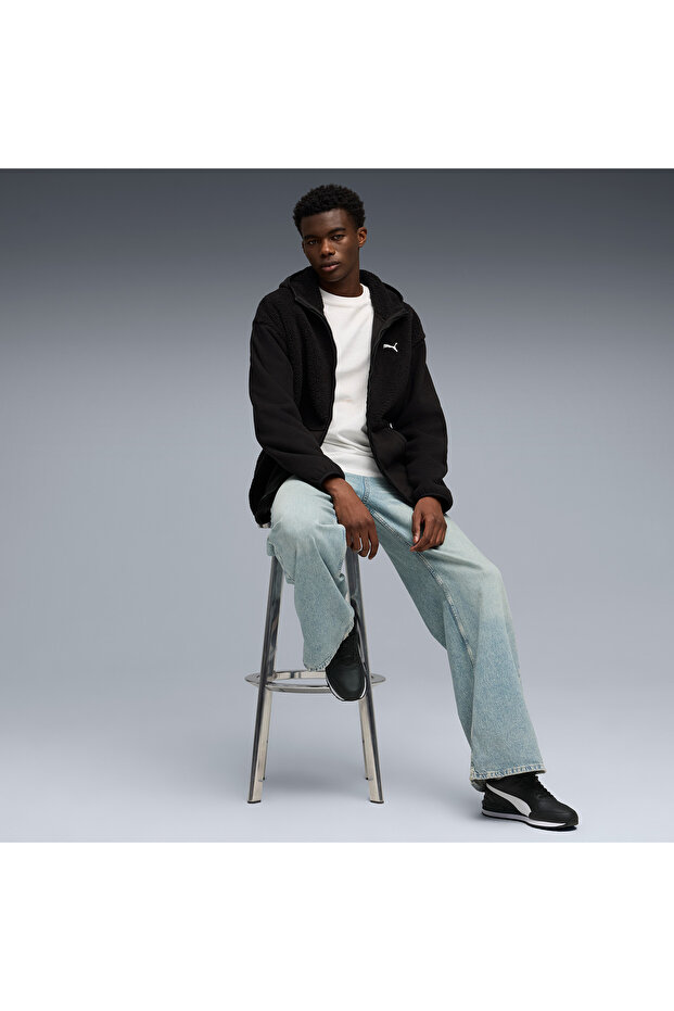 Essentials Elevated Erkek Siyah Kapüşonlu Ceket - 3