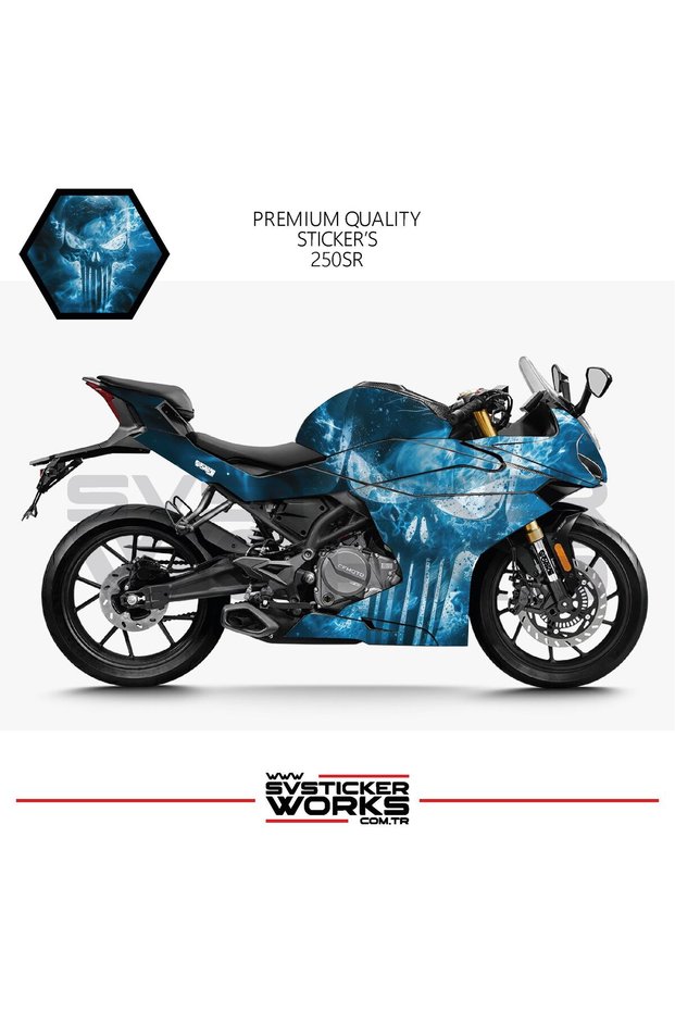 Cfmoto 250Sr Sticker Fairing Punisher Engine Fairing Model Ready Kit