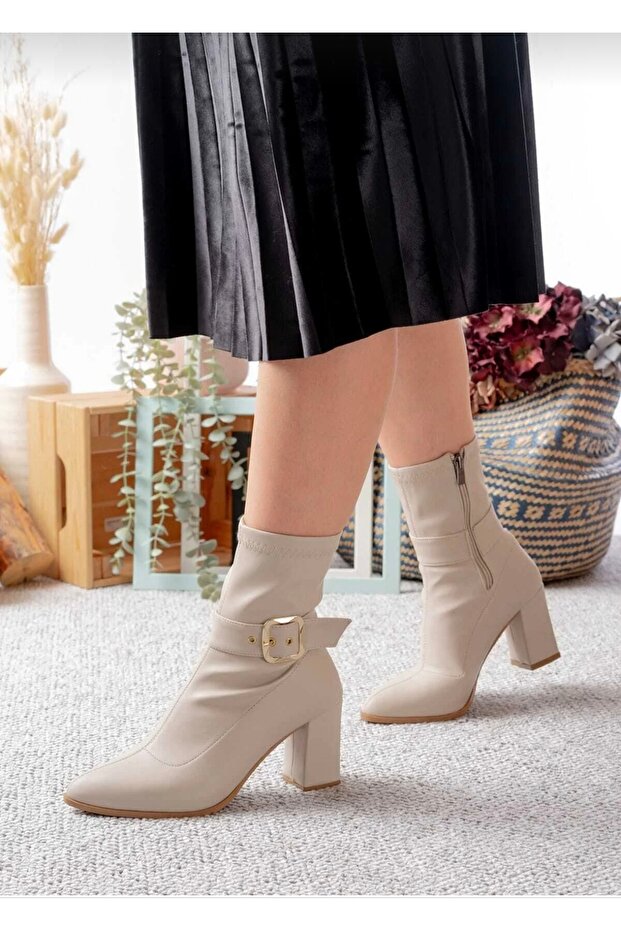 STREÇ BİLEK BOY TOPUKLU KADIN BOT - 1