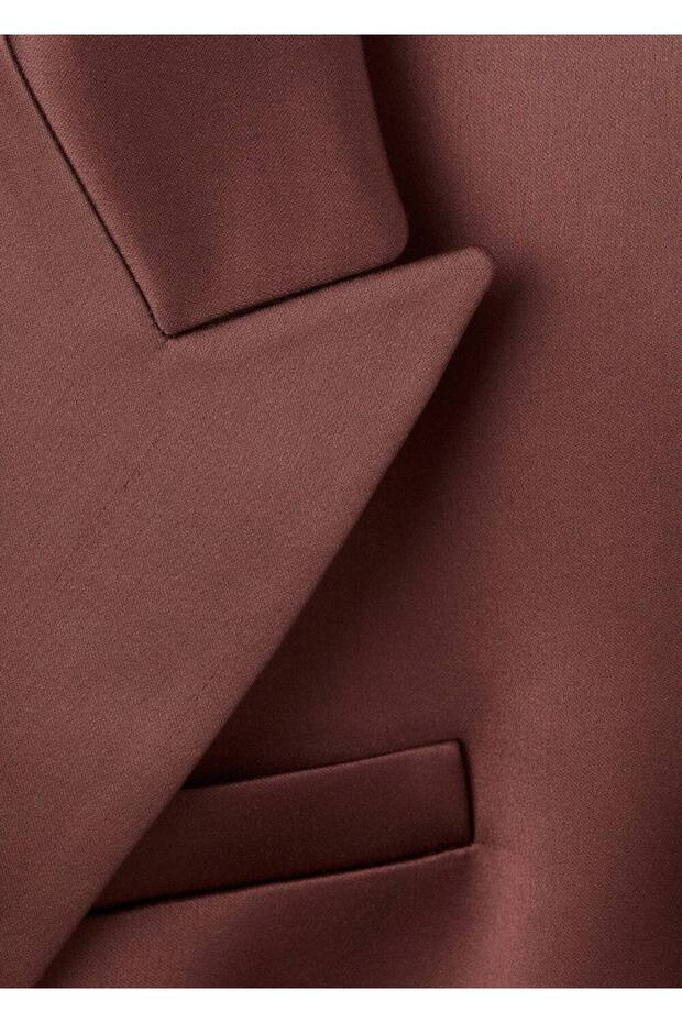 Saten blazer ceket - 8