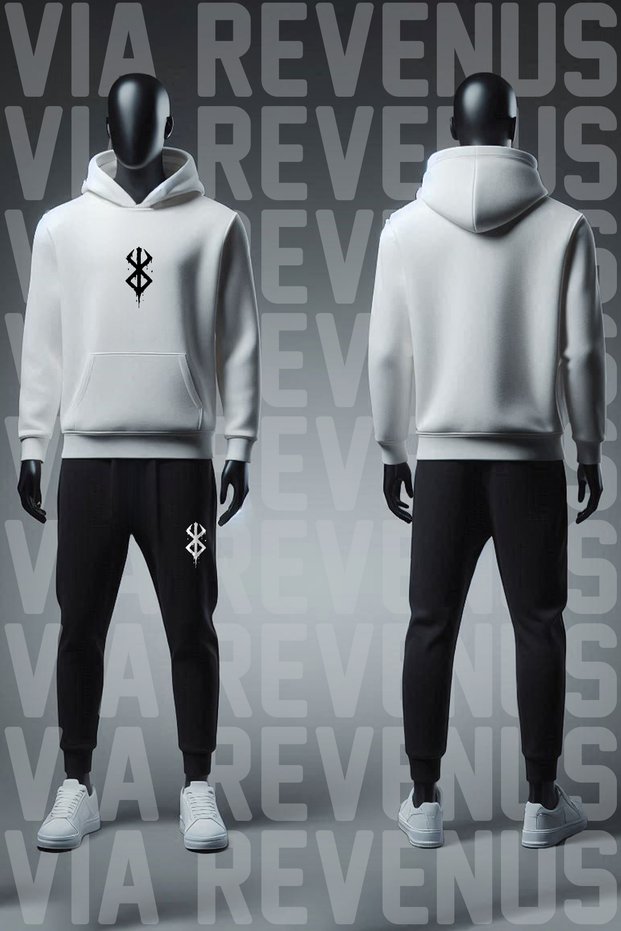 Berserk Printed Hooded Sweatshirt and Sweatpants Unisex Sports Set