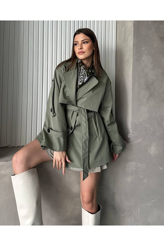 Rüzgar Kapaklı Kısa Trenç - 5