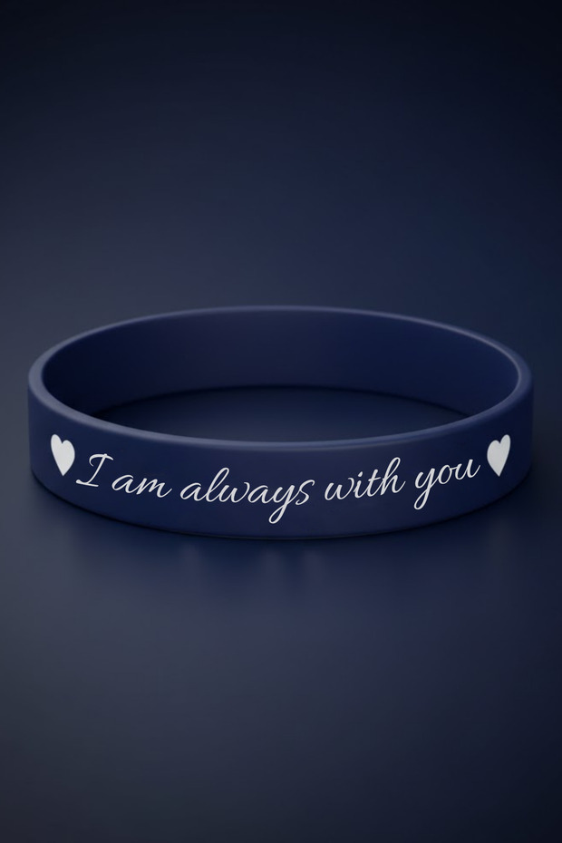“I Am Always with You” Heart-Shaped Silicone Bracelet for Women and Men – Meaningful Gift for Loved Ones