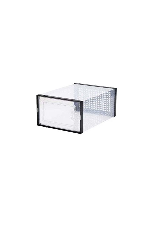Stackable shoe storage box, transparent, ventilated, breathable - 2