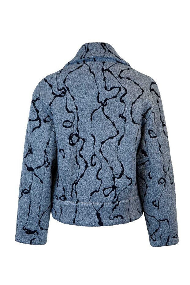 Desenli Kısa Ceket - 5