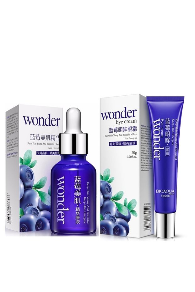 Wonder Blueberry Anti-Age Eye Cream and Serum Set 2 Pieces - Antioxidant Effect