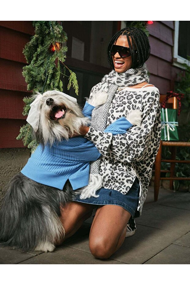 AE Big Hug Off-The-Shoulder Waffle Sweatshirt