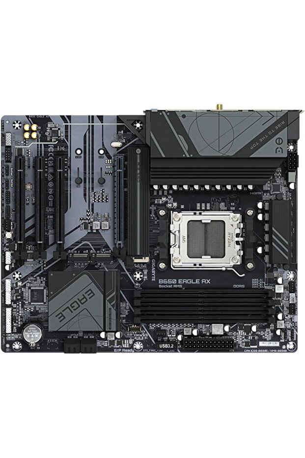 B650 EAGLE AX AM5 ATX DDR5 Motherboard (Wi-Fi 6E, PCIe 5.0, Triple M.2, USB 3.2 Gen2x2) - 6