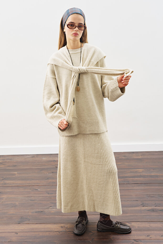 CHUNKY OVERSIZE KAZAK BEJ - 6