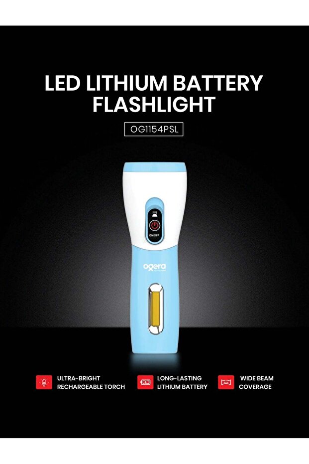 LED Lithium Battery Flashlight – Ultra-Bright Rechargeable Pocket Torch