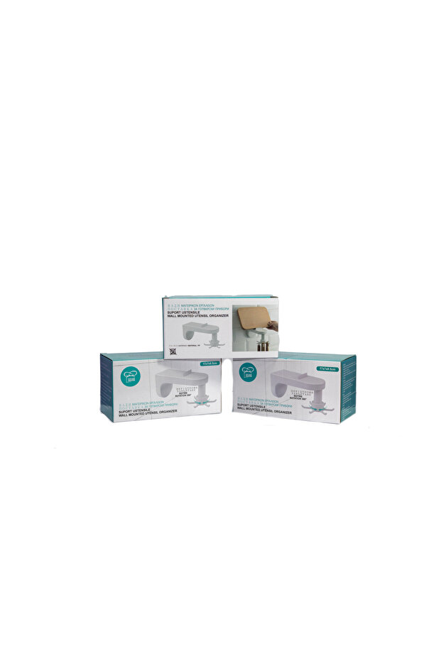 Rotating rack with 8 hooks, KITCHEN MASTER, white - 2