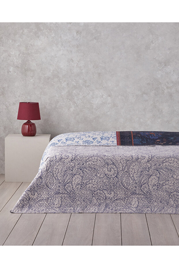 Flora Drape Tek Kişilik Çok Amaçlı Örtü 160x220 cm Yeşil - 2