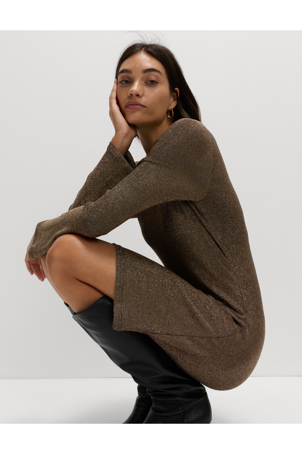 Parıltılı Mini Elbise - 3