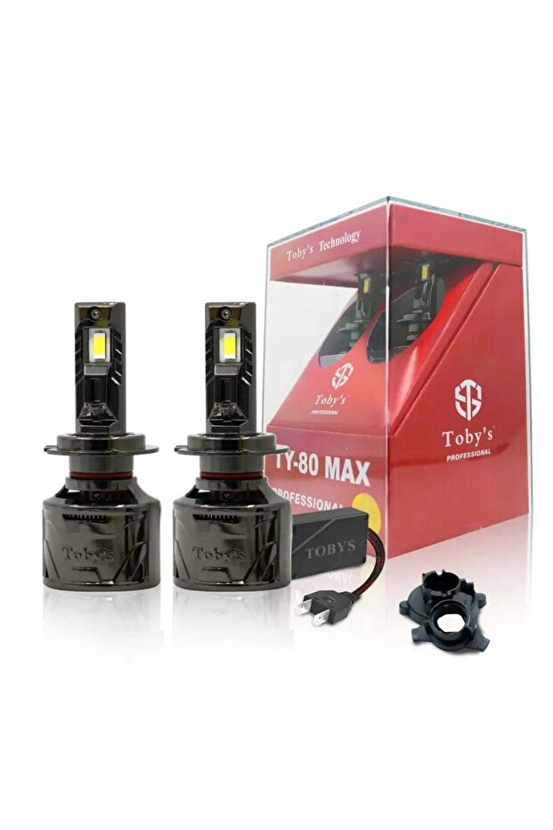 TY80 MAX قطعتين من مصابيح LED الأمامية للسيارة 80 واط 8000 لومن 6500 كلفن