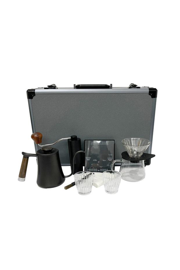 All In One V60 Coffee Maker Set with Travel Case - Seven-Piece Hand Brewed V60 Outdoor Coffee Pot