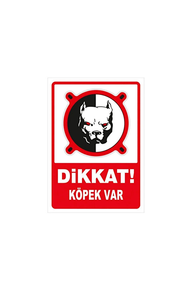 Warning: Dog Present Pitbull Warning Sign 25X35 cm Sheet