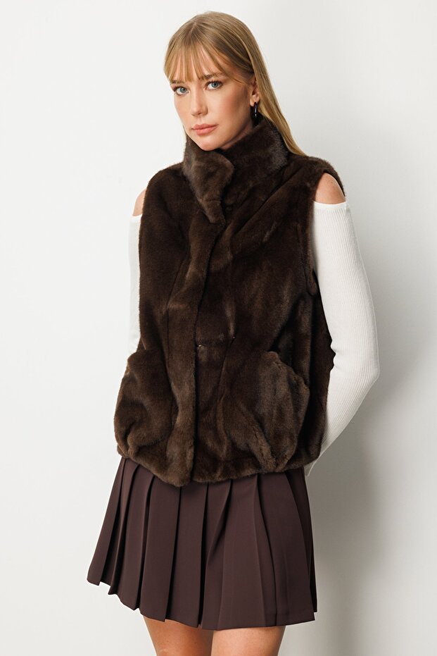 Torba Cepli Peluş Yelek - 2