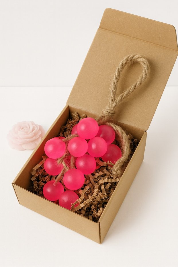 Decorative Grape Cluster Soap with Pomegranate Fragrance, Room and Closet Fragrance, Gift Cluster Soap