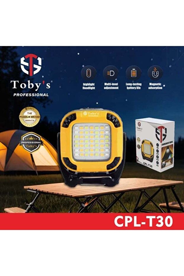 كشاف LED CPL-T30 من Toby’s قابل لإعادة الشحن، سطوع عالي، عمر بطارية طويل، ضبط متعدد المستويات