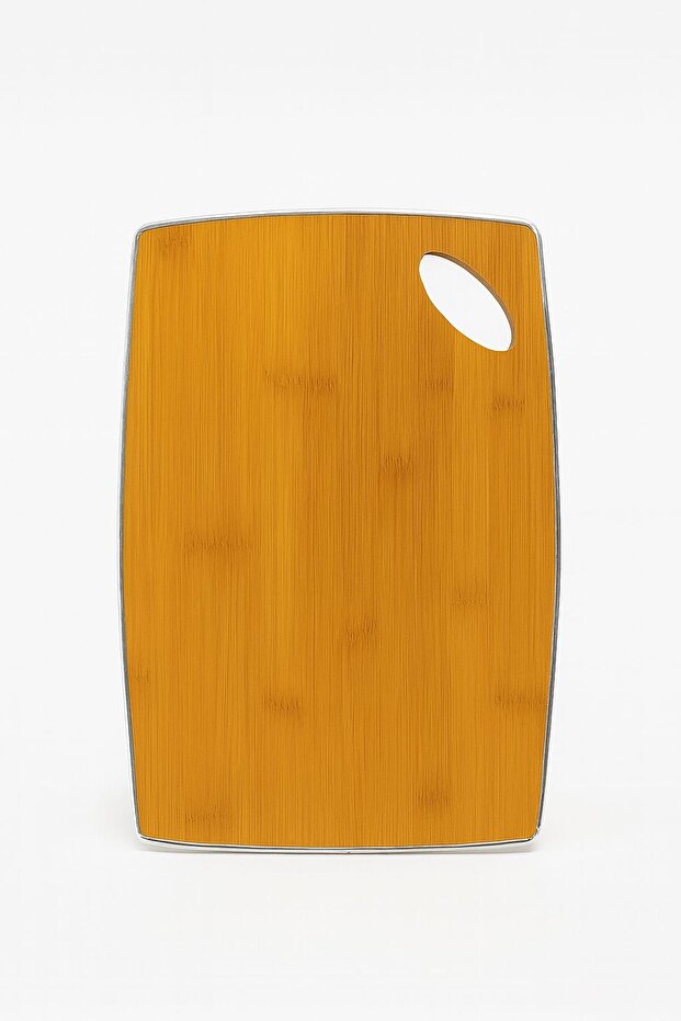 Bamboo Cutting Board with Aluminum Edging Non-Slip, Hygienic and Durable Kitchen Chopping & Serving Board
