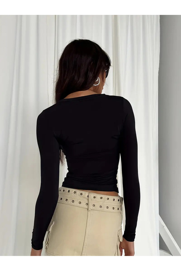 Bisiklet Yaka Basic Uzun Kollu Body - 2