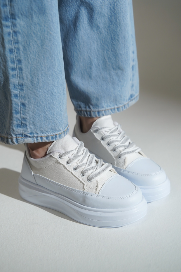 Linen Thick Sole Sneaker Women | Breathing | Comfortable and Soft Casual Shoes