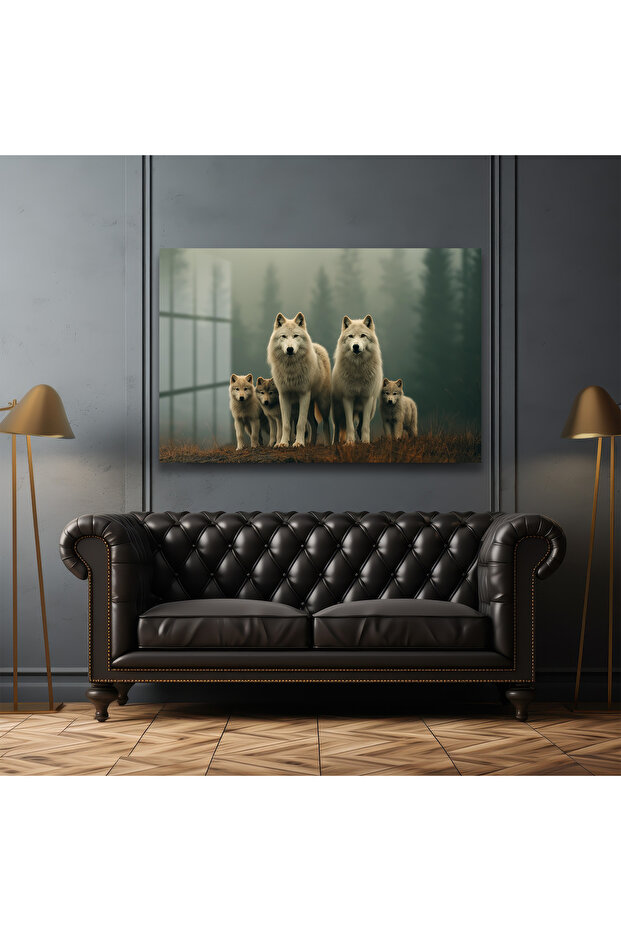 Kurt Ailesi Cam Tablo - 2