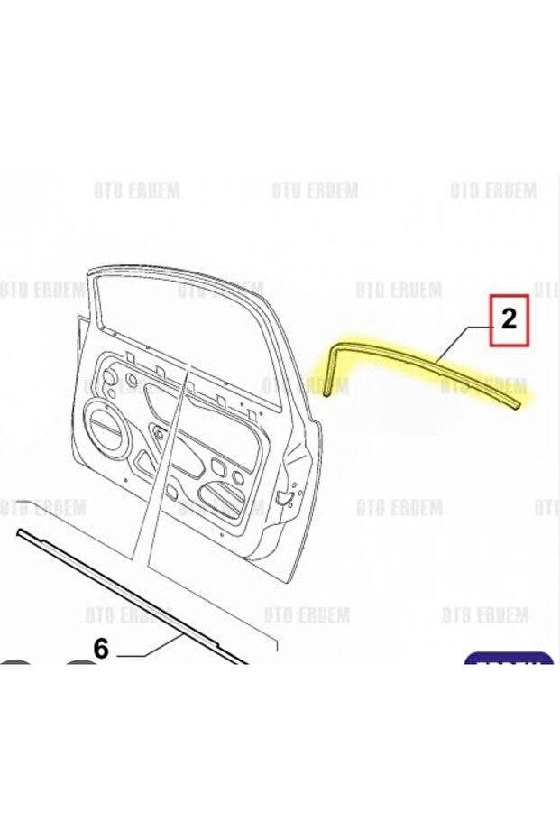 Fiat Linea Ön Kapı Üst Oluk Fitili Sol - 3