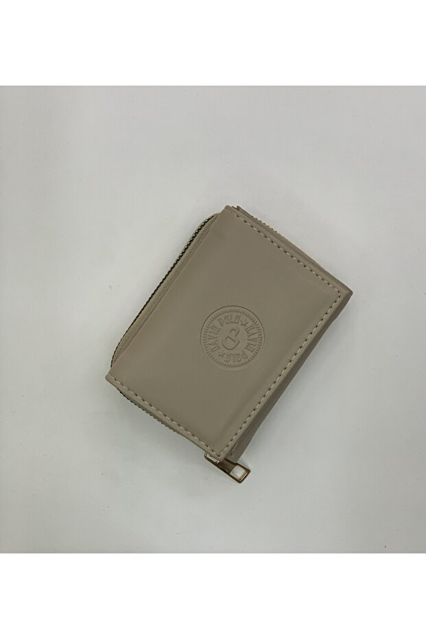 Women's Polo Embroidered Faux Leather Small Wallet 7X10Cm