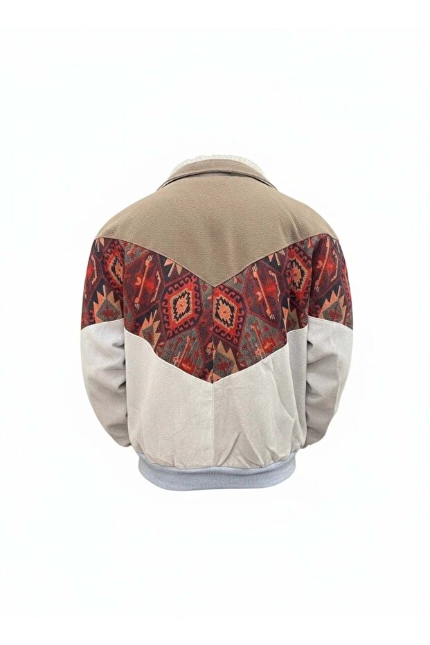 (7595) مقاس صغير/متوسط ​​متوافق مع قصة فضفاضة سترة بنمط عتيق - 3