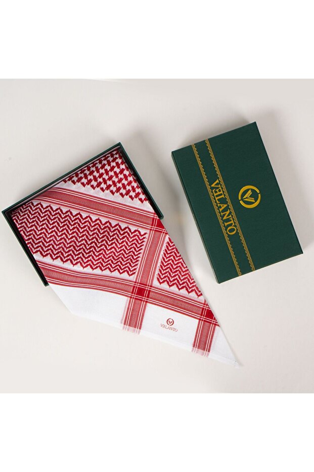 Valento Shemagh with red print - 1