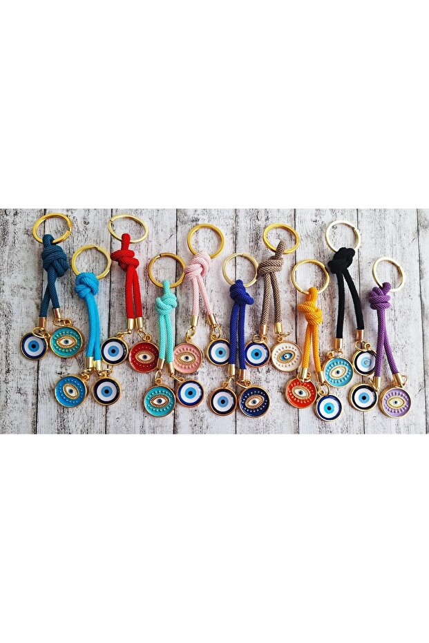 Gift 10-Pack Evil Eye Beaded Keychain