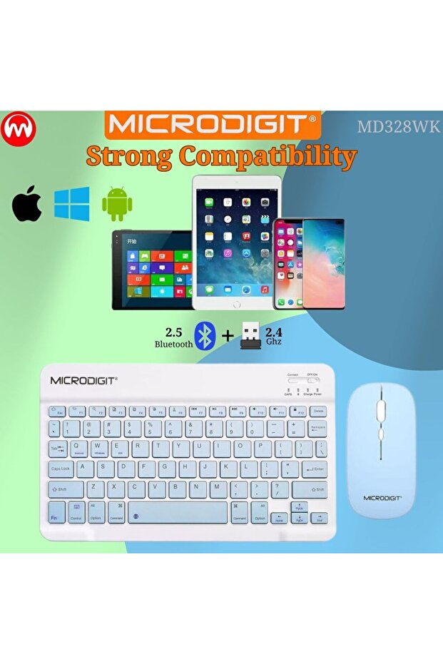 مجموعة لوحة المفاتيح والماوس اللاسلكية المدمجة ثنائية الوضع (MD328WK) - 4