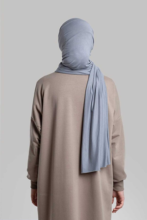 شال قطني ممشط - رمادي فاتح - 2