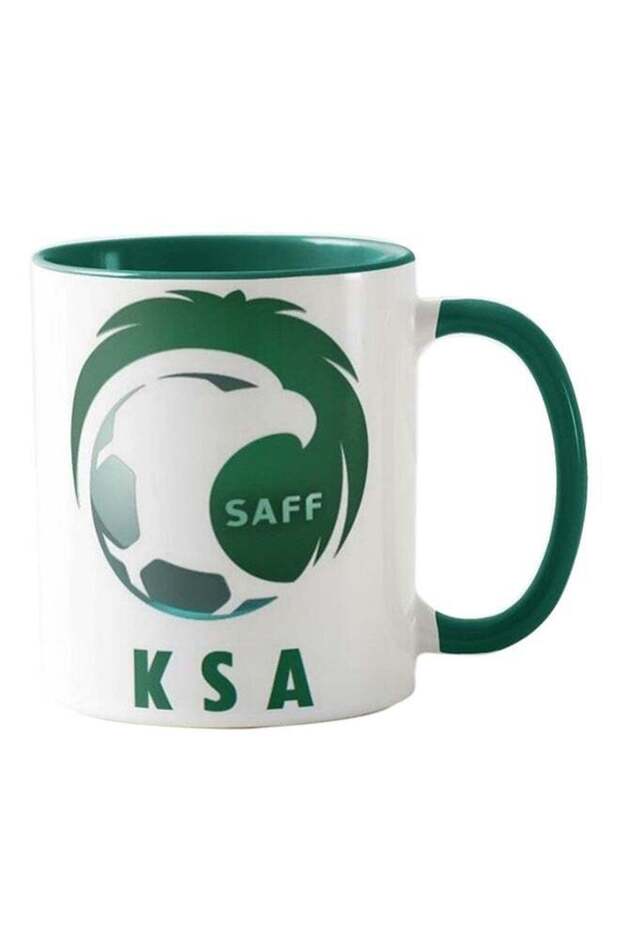 Saudi Arabia Saff Printed Mug Dark Green & White