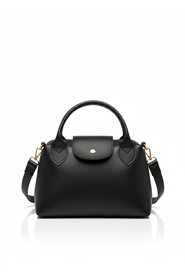Black Women's Hand and Shoulder Bag Small Size