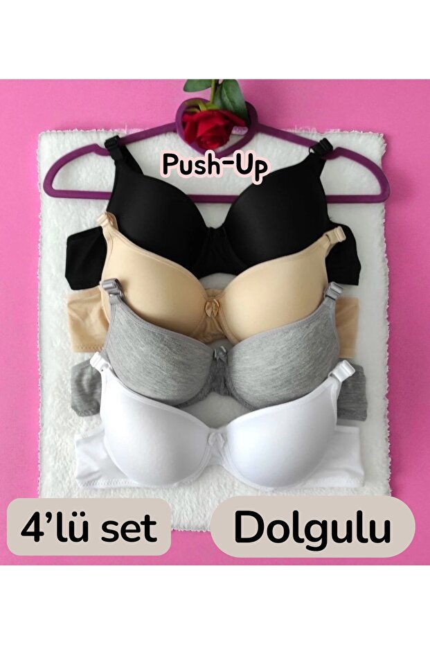 Miss Perry Supported 4-Pack Color Mixed Padded Bra