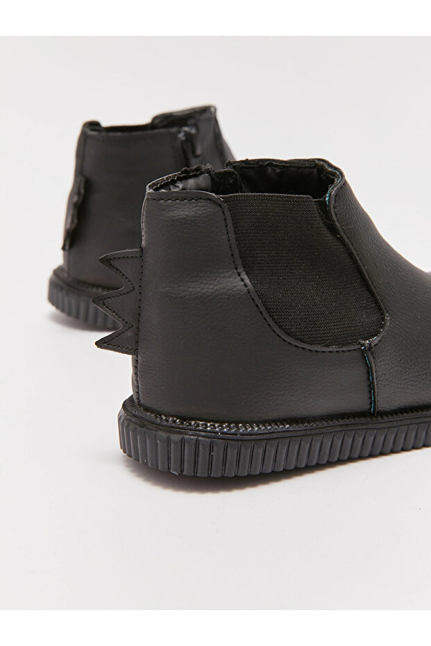 LCW STEPS Siyah Yanları Lastikli Fermuarlı Erkek Bebek Bot - 5