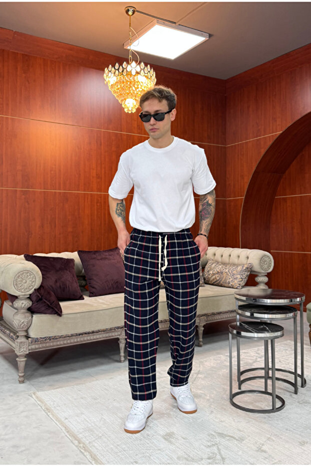 Ekose Pijama Altı - 4